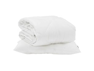 Duvet d'été simple avec oreiller 2 pcs - couette blanc microfibre