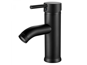 Robinet salle bain noir, mitigeur lavabo monocommande, robinet lavabo chaude et froide réglable en céramique, acier inoxydable