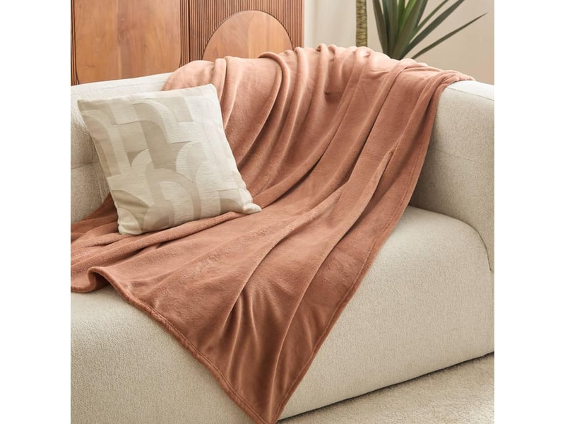  Plaid kiesa 180x230cm rose KIESA - Conforama D