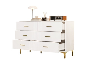 Commode 6 tiroir(s) HAVRYA coloris blanc largeur 40 cm