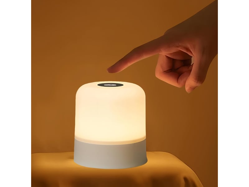 Veilleuse portable, trois couleurs, 2400 mah, petite lampe led rechargeable, blanc HRC0000102TBY - Conforama C