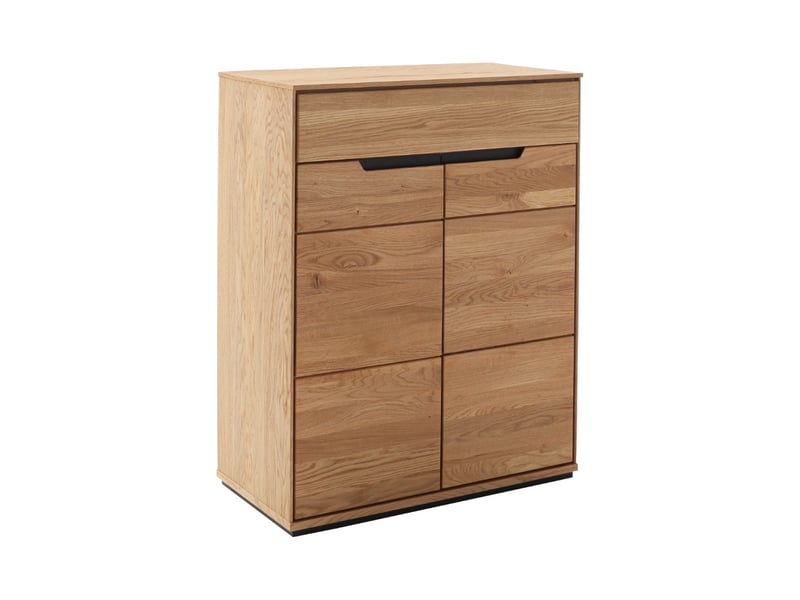 Commode de rangement meuble à chaussures 2 portes 1 tiroir coloris chêne sauvage massif - longueur 79 × profondeur 45 × hauteur 101 cm  - Conforama A