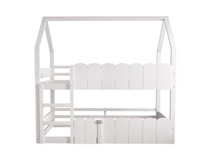 Lit superposé 90x200 cm MAISONORA   coloris blanc