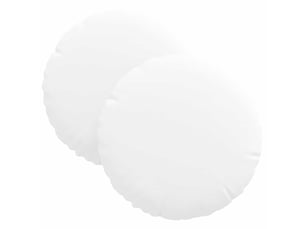 Lot de 2 coussins de siège, coussins décoratifs tissu blanc ø30 x 13 cm cf59762