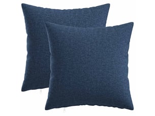Lot de 2 coussins avec oreiller, coussins décoratifs heerlen bleu tissu cf50180