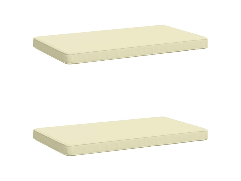  Lot de 2 coussins de banc, coussins d'assise vught 100 % polyester crème cf57934  - Conforama A