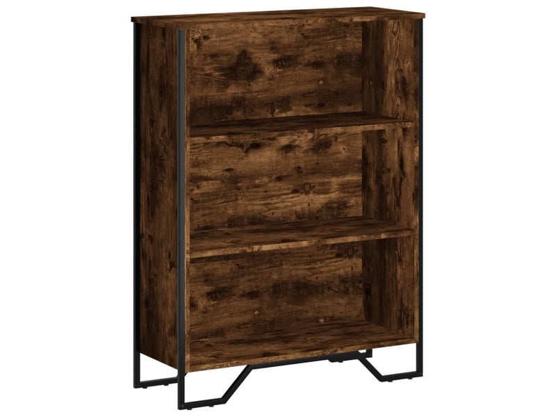  Bibliothèque, étagère de rangement chêne fumé 80x31x106 cm bois d'ingénierie  - Conforama A