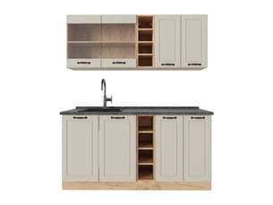Vicco cuisine, sable campagnechêne doré, 160cm sans plan de travail