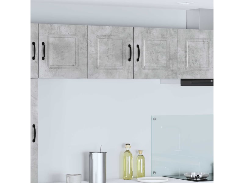  Meuble mural de cuisine | armoire de cuisine gris béton 80x31x40cm shl4818  - Conforama B