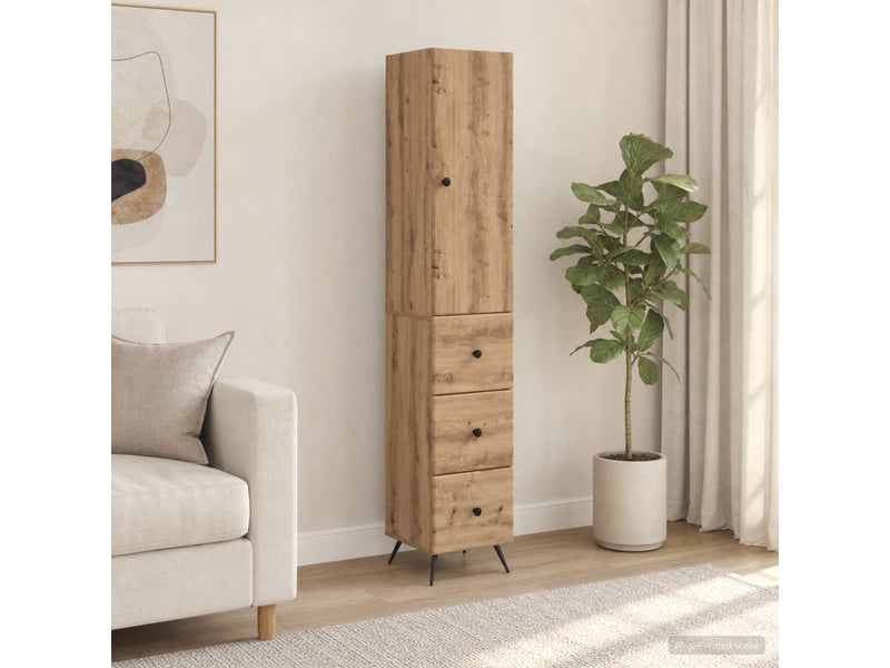 Ensemble de meubles 2 pcs, rangement de salon 34,5x34,5x90 cm bois d'ingénierie shl9889 - Conforama B