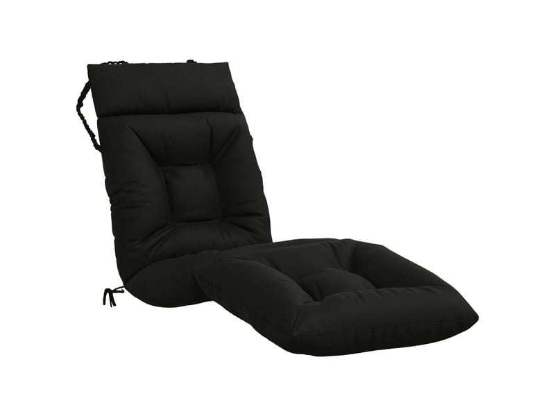 Coussin de transat, coussin pour bain de soleil vianen 100 % polyester noir 200 x 60 x 8 cm cf56319 - Conforama A
