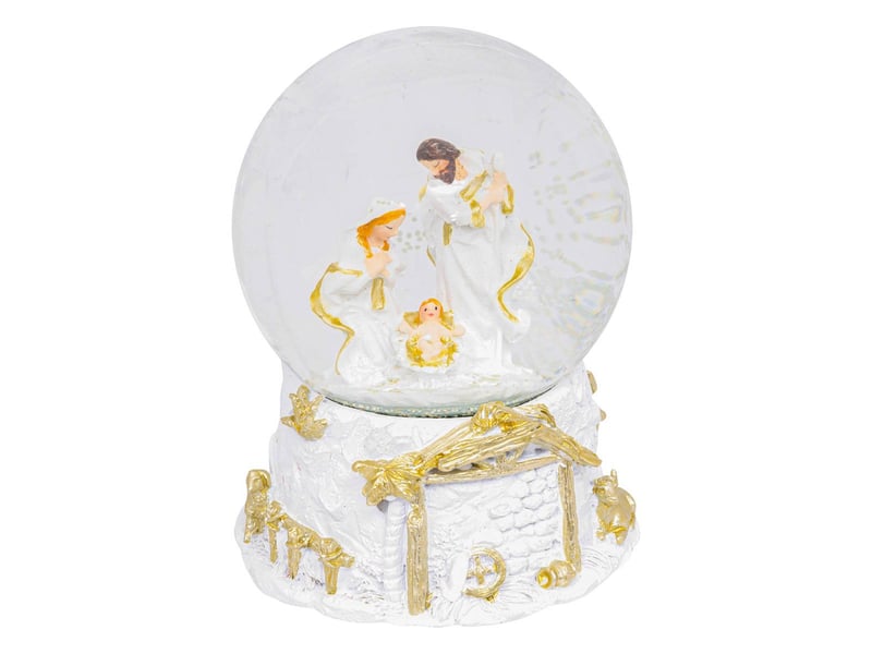  Boule à neige crèche de noël d.10cm  - Conforama A