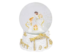 Boule à neige crèche de noël d.10cm