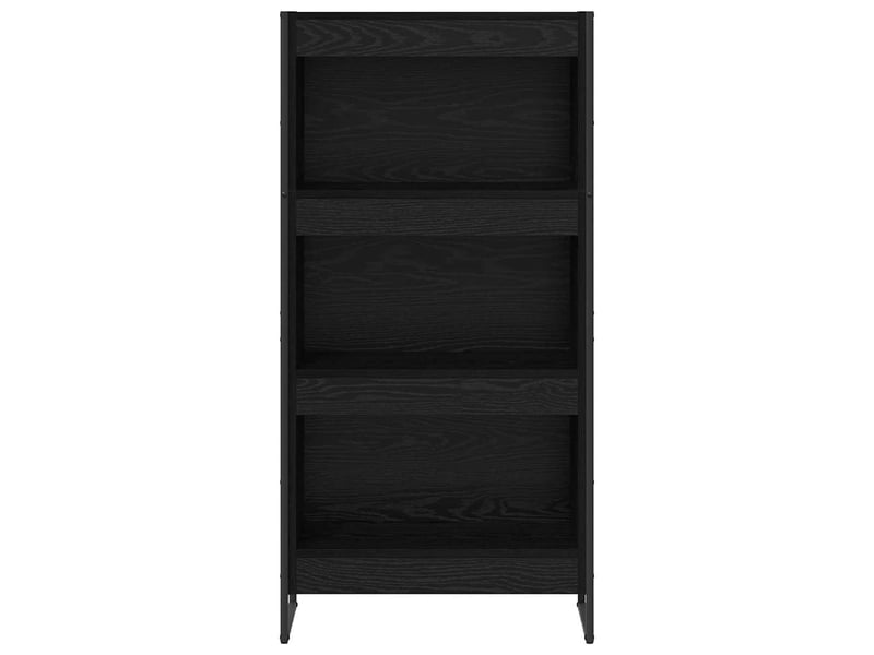  Bibliothèque, armoire à livres 60 x 30 x 121 cm bois d'ingénierie chêne noir  - Conforama E