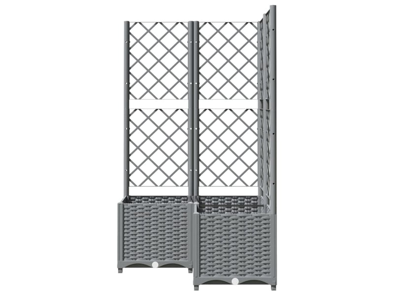  Jardinière - cache-pot de jardin gris clair 80 x 80 x 136 cm  - Conforama C