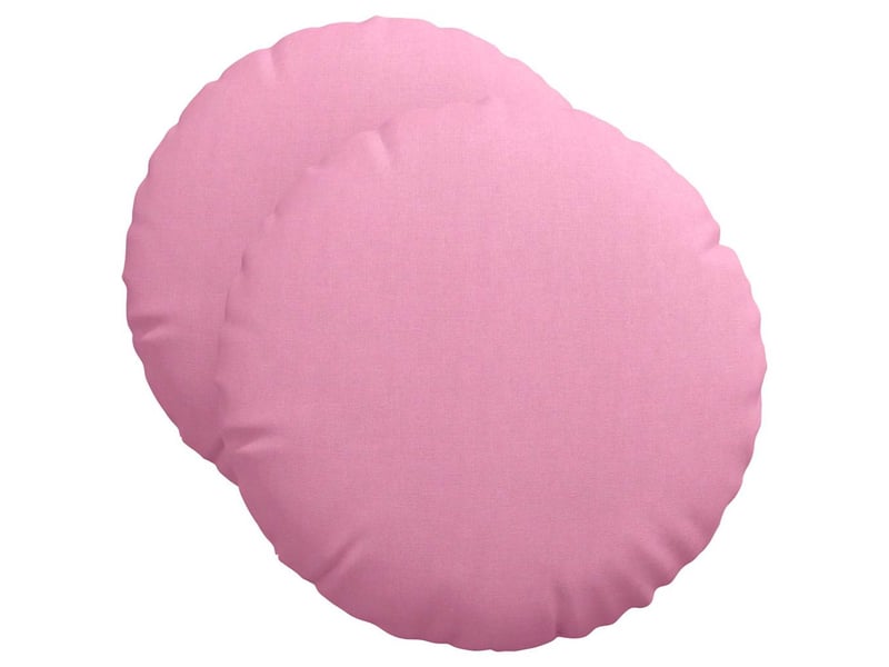 Lot de 2 coussins de siège, coussins décoratifs tissu rose ø50 x 19 cm cf59855  - Conforama A