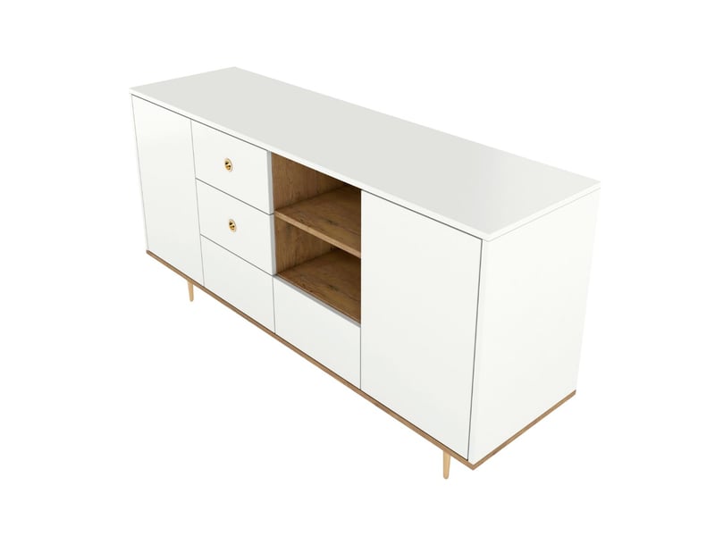  Buffet moderne blanche harmoni 160 cm Harmoni - Conforama C