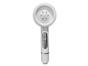 Pommeau de douche haute pression, pommeau de douche à économie d'eau avec flexible de 1,5 m, blanc