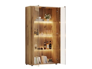 Vitrine coloris naturel 4 étagère(s) HAUSS SPOLE - 80 cmx150 cm