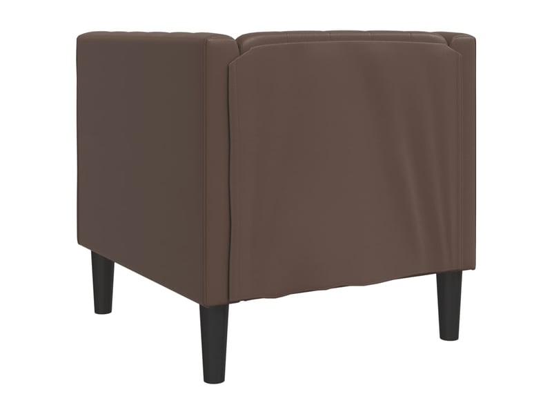  Vidaxl fauteuil chesterfield marron similicuir  - Conforama E