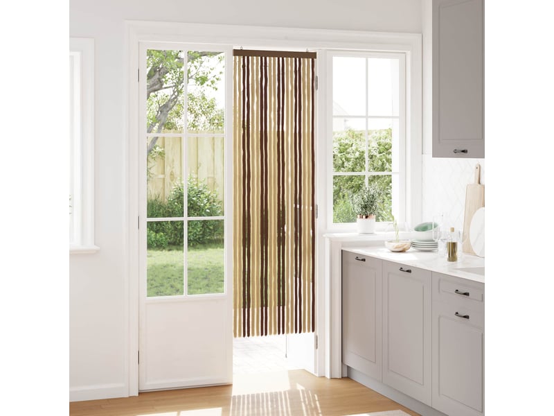  Rideau anti-insectes, moustiquaire en chenille marron et beige 56 x 185 cm cf43470  - Conforama B
