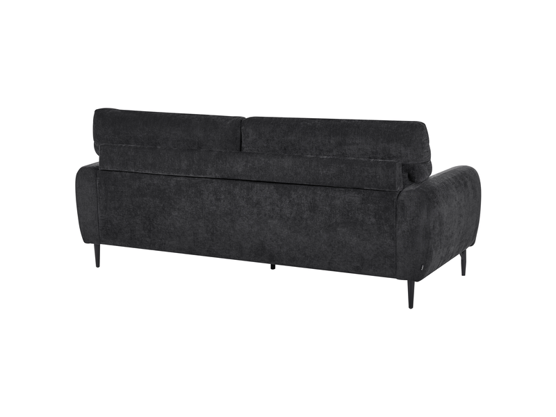  Canapé 3 places skaro tissu chenille noir  - Conforama E
