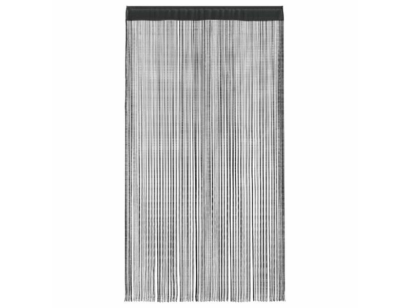  Lot de 2 rideaux en fils, rideau de porte 100 x 250 cm noir cf43840  - Conforama D