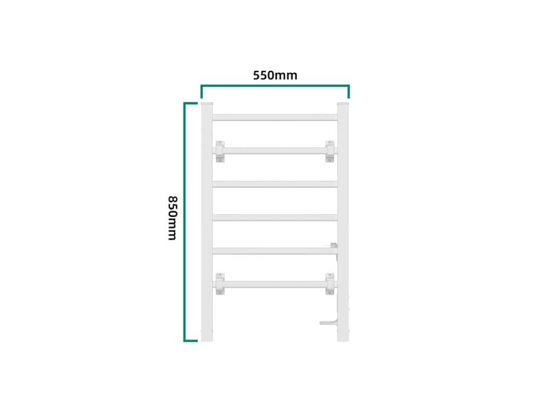  Sèche-serviettes électrique avec radiateur 85 x 55 cm 100 watts blanc 03_0010756  - Conforama E