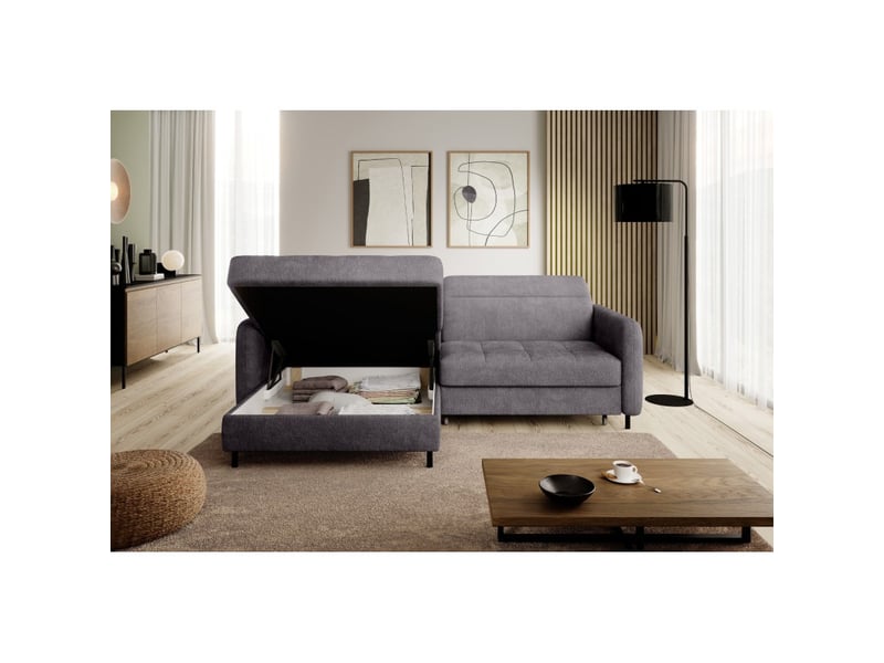  Canapé d'angle collection goumsi coloris gris  - Conforama D