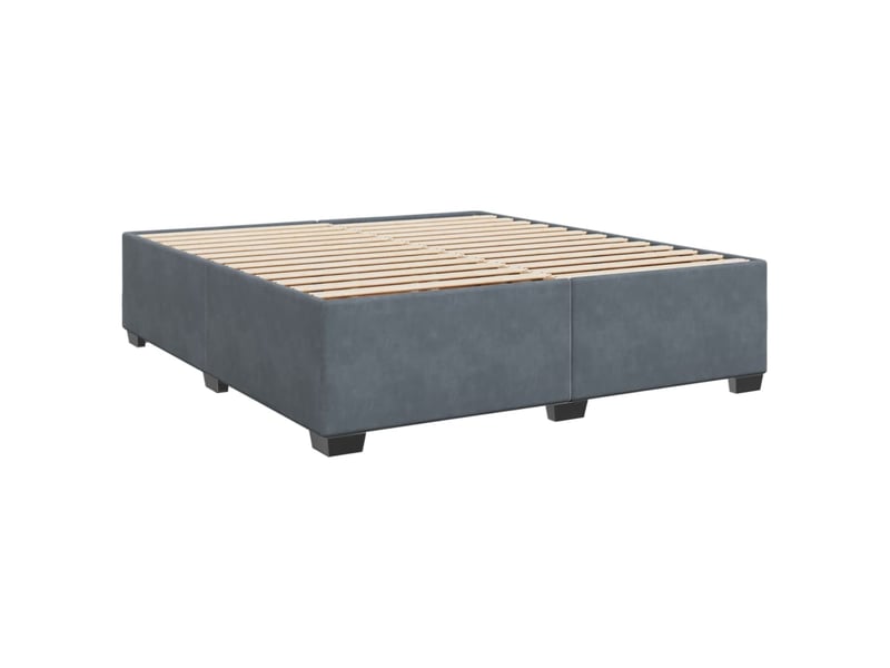  Lit double- lit adulte -  cadre de lit sans matelas gris foncé 200x200 cm velours  - Conforama B