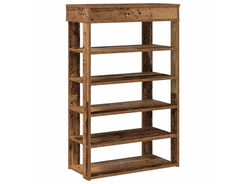  Meuble à chaussures, étagère à chaussures vieux bois 60x30x98 cm bois d'ingénierie  - Conforama A