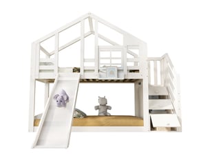 Lit superposé 90x200 cm <strong>KORFEE</strong>  <strong></strong> coloris blanc