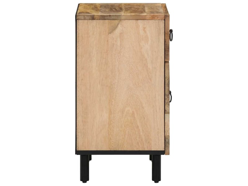  Table de chevet - cabinet de chevet - table de nuit 50x33x60 cm bois de manguier massif  - Conforama E