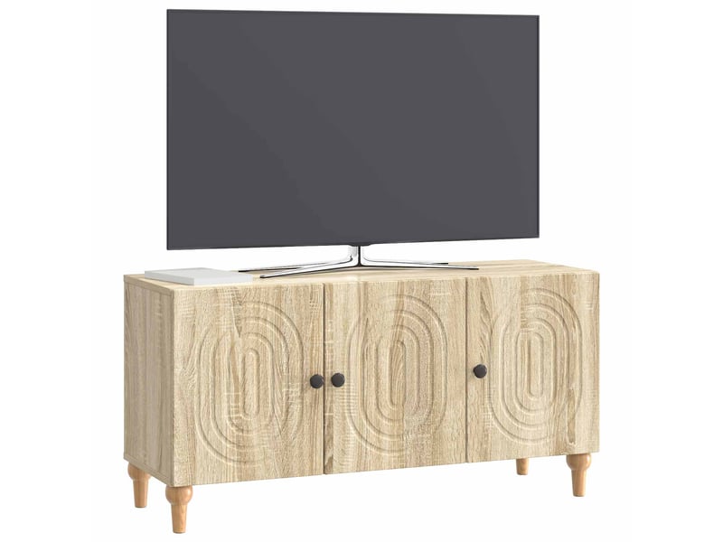  Meuble tv - banc tv - meuble de rangement 99 x 34,5 x 50 cm chêne sonoma bois d'ingénierie  - Conforama C