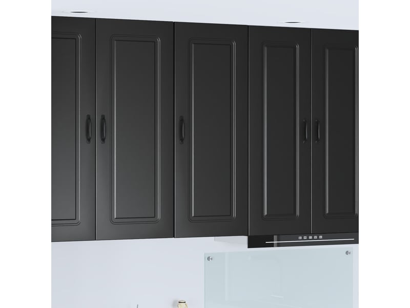  Meuble mural de cuisine | armoire de cuisine noir 40x31x100cm shl5379  - Conforama B