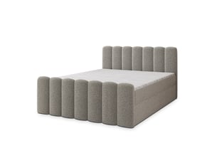 Lit avec rangement 160x200 cm <strong>MASSENO</strong> <strong></strong> coloris gris