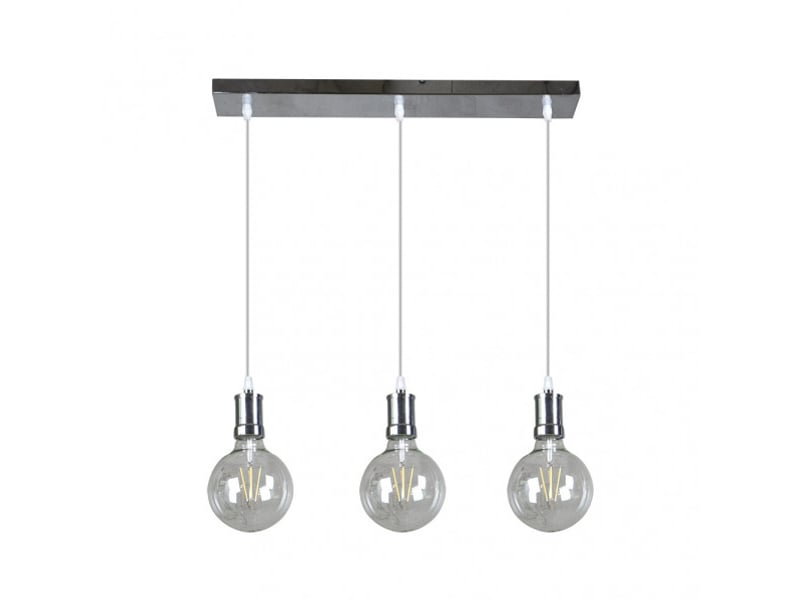  Fabrilamp prisco, lampe, moderne, 3 x e27, chromé, 33-113 x 64 x 12.5 cm 167193020 - Conforama A
