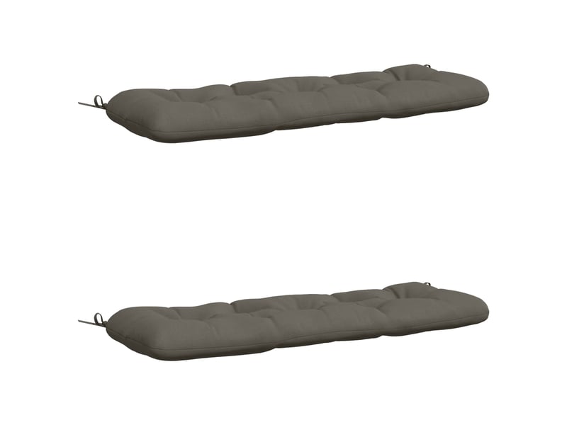  Lot de 2 coussins de banc, coussins d'assise vianen 100 % polyester gris cf57654  - Conforama A