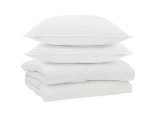 Couette avec oreiller 3 pcs - duvet blanc microfibre