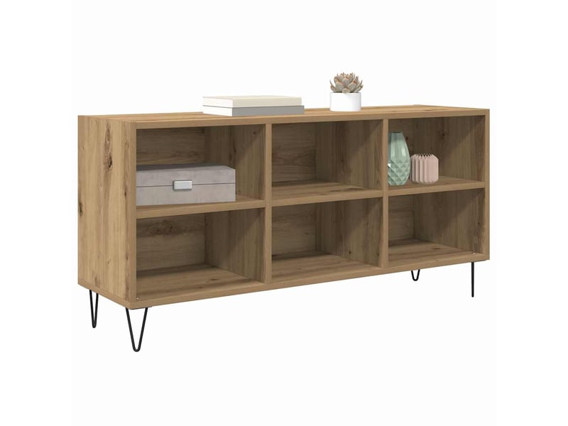  Meuble tv - banc tv - meuble de rangement 103,5 x 30 x 50 cm chêne artisanal bois d'ingénierie  - Conforama C