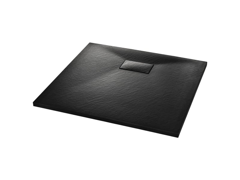  Bac de douche receveur de douche rectangulaire salle de bain maison intérieur trou de drain standard de 9 cm smc 90 x 80 cm noir 02_0003456  - Conforama B