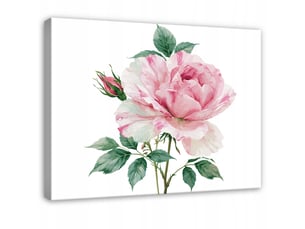 Tableau décoration murale impression sur toile fleurs rose rose - 100x70 cm - tableau décoration murale chambre et salon