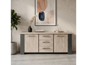 Buffet 2 porte(s)  3 tiroir(s) <strong>ALTOBUY</strong> <strong>HADÈS</strong> - 230 cm coloris marron 