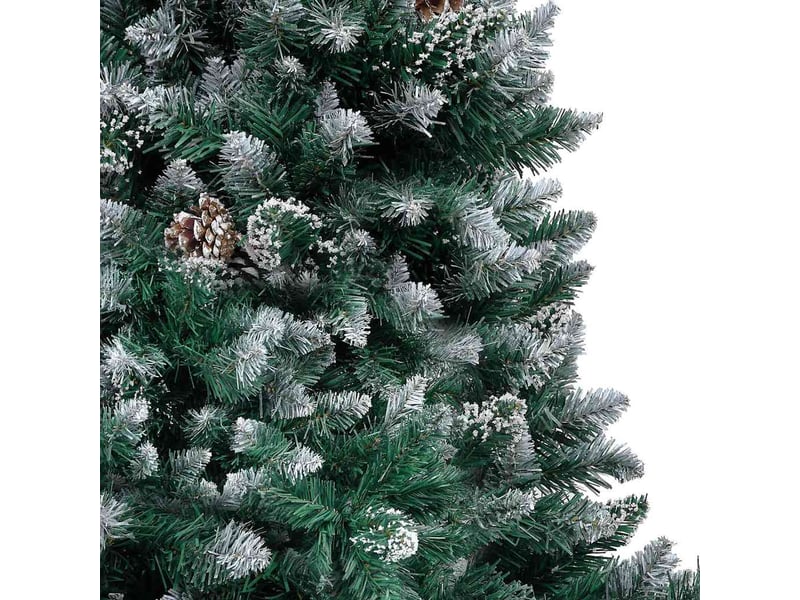  Sapin de noël, arbre de noël artificiel avec led boules pommes de pin 150cm  - Conforama D