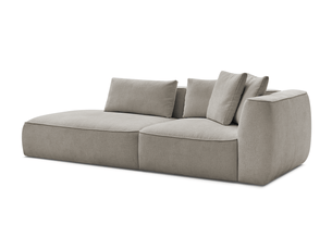 Canapé droit fixe BOBOCHIC LEOPOLD 3 places Tissu taupe