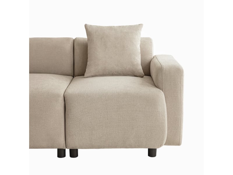  Canapé standard, design moderne, meuble rembourré, canapé 3 places, canapé de salon, canapé avec coussins décoratifs, chenille  - Conforama C