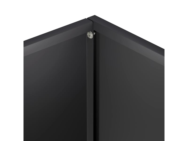 Jardinière - cache-pot de jardin noir 20 x 20 x 20 cm acier laminé à froid - Conforama E
