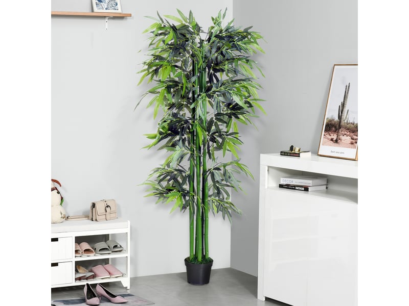  Plante de bambou artificielle en pot de 180 cm pour l'intérieur et l'extérieur  - Conforama D