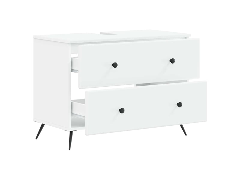 Meuble sous lavabo de salle de bain breda blanc 82 x 41 x 59 cm cf64830 - Conforama C
