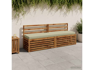 Lot de 2 coussins de banc, coussins d'assise soest 100 % polyester vert clair cf56857